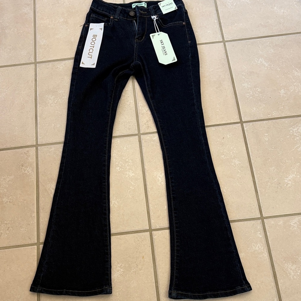 SKYE Women's Boot Cut Jeans - Deep Indigo